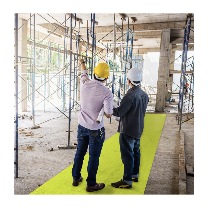 Protection de sol et stockage industriel Tapis de sécurité haute visibilité pour chantier - 318 - SitePath