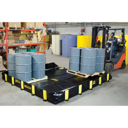 Protection de sol et stockage industriel Bac de rétention souple pliable avec équerres - 981.264 - Rigid-Lock Quickberm