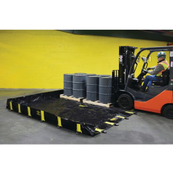 Protection de sol et stockage industriel Bac de rétention souple pliable avec équerres - 981.264 - Rigid-Lock Quickberm