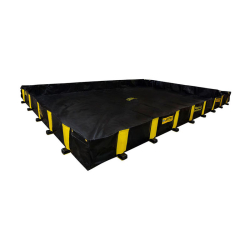 Protection de sol et stockage industriel Bac de rétention souple pliable avec équerres - 981.264 - Rigid-Lock Quickberm