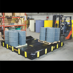 Protection de sol et stockage industriel Bac de rétention pliable en PVC - 4444.008 - Rigid-Lock Quickberm XT