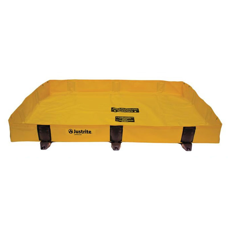 Protection de sol et stockage industriel Bac de rétention souple pliable - 828 - Rigid-Lock Quickberm Lite