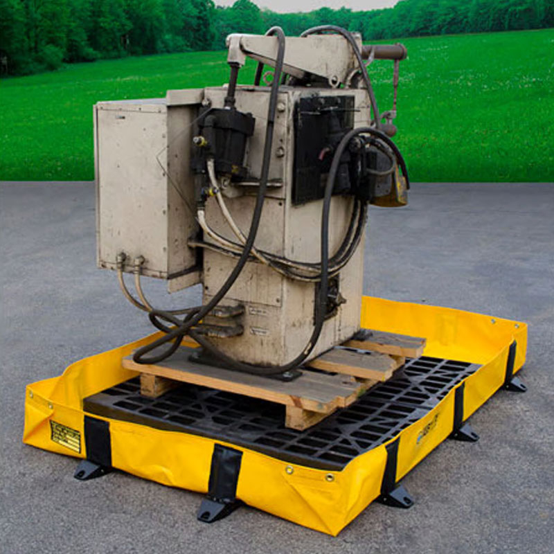 Protection de sol et stockage industriel Bac de rétention souple pliable - 828 - Rigid-Lock Quickberm Lite