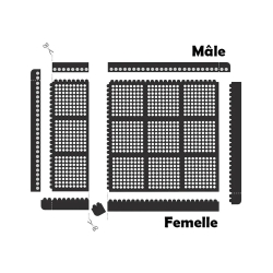 Accessoires Bordure pour dalles anti-fatigue - 36 - 