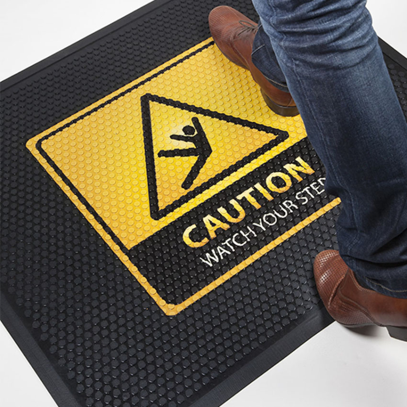 Sécuriser les accès et chemins Tapis signalétique - 754.8 - Superscrapesafetysign