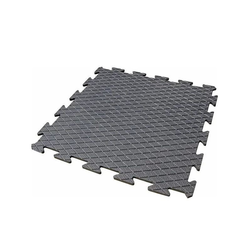 Tapis et revêtements de sols Dalle caoutchouc emboîtable robuste Noir 100×100cm - 0 - CLIPSUPER